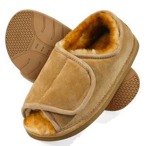 HAMMACHER Schlemmer Open Toe Men's Sandals Sheepskin Size 10.5